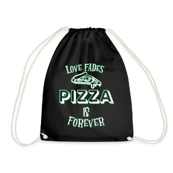 Pizza - Turnbeutel - Schwarz - Vorne