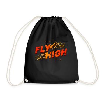VOLER HAUT. La motivation. Polices en feu. - Sac de sport léger - noir - Devant