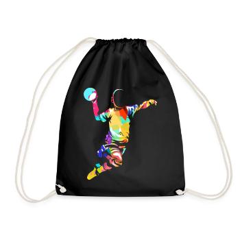 Cadeau de handball - Sac de sport léger - noir - Devant