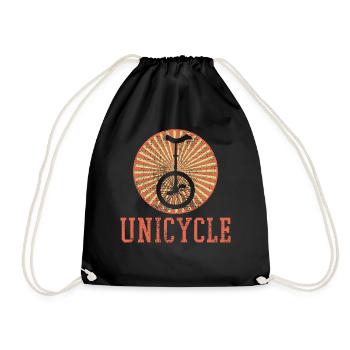 Unicycle Unicycle Unicycle Unicycle Unicycle - Drawstring Bag - black - Front