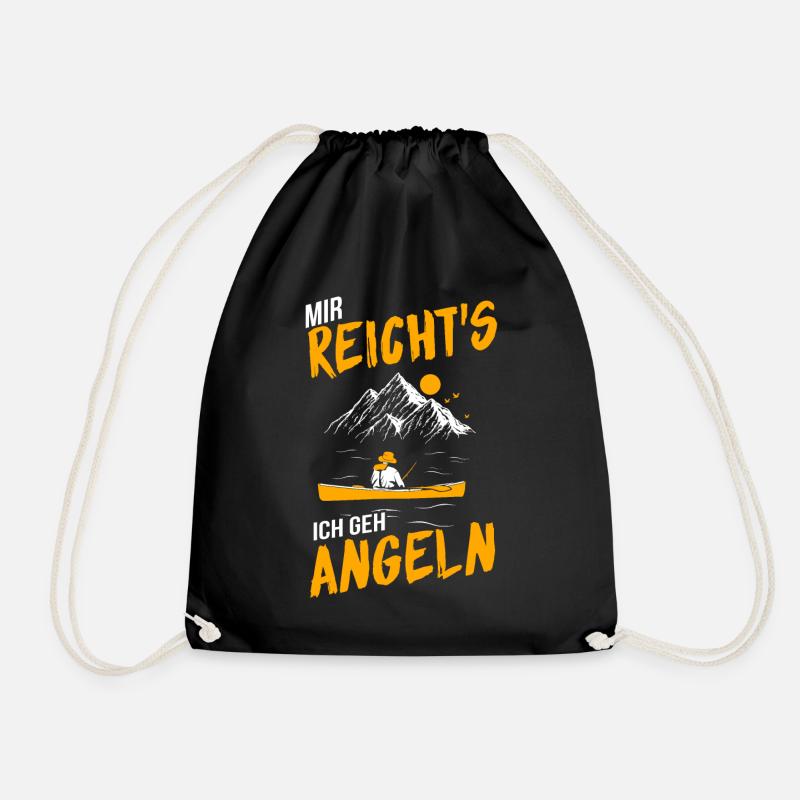 Mir Reichts Ich Geh Angeln - Turnbeutel - Schwarz