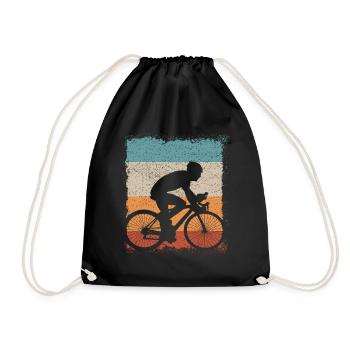 Cycling / Bicycle / Road Bike - Drawstring Bag - black - Front