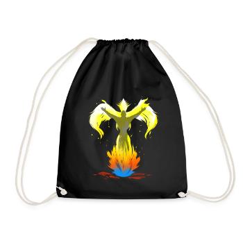 You're like a phoenix. Motivation. - Drawstring Bag - black - Front