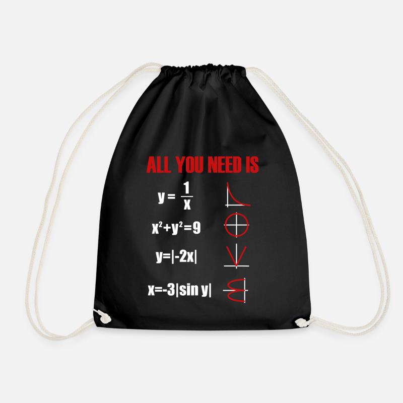 Math mathematician teacher - Drawstring Bag - black