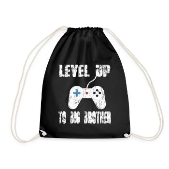 Bruder Level Up - Turnbeutel - Schwarz - Vorne