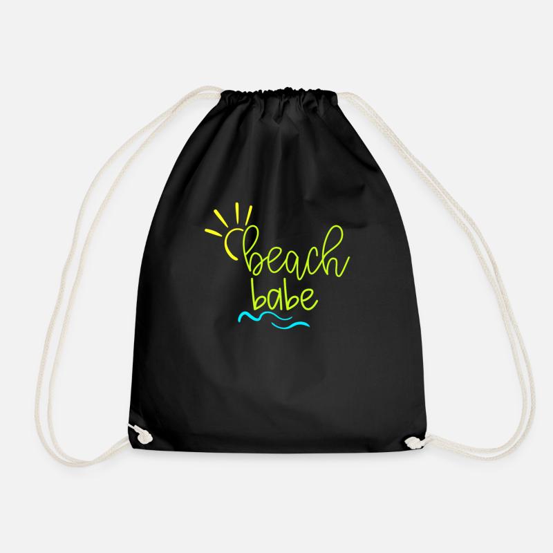 Beach Babe - Sonne, Strand, Meer - Turnbeutel - Schwarz