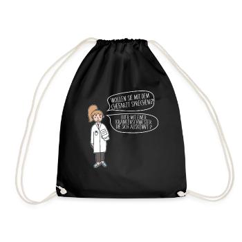 VOULEZ-VOUS PARLER AVEC LE CHEF? - Sac de sport léger - noir - Devant