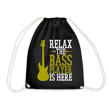 Bass guitar - Drawstring Bag - black - Front