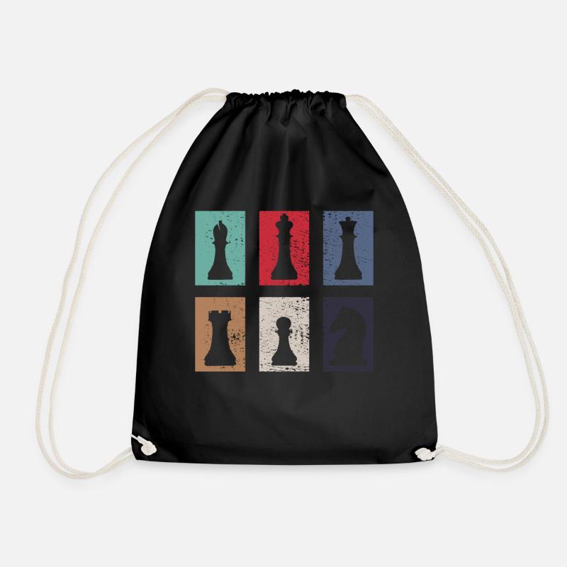 Schach - Turnbeutel - Schwarz