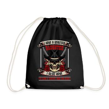 Fier père et fille cadeaux drôles énonciations - Sac de sport léger - noir - Devant