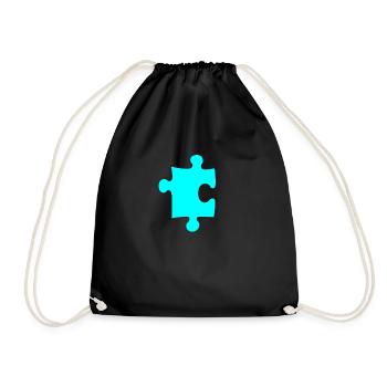 Puzzle - Drawstring Bag - black - Front