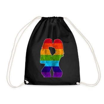 Pride Girls - Design - Drawstring Bag - black - Front