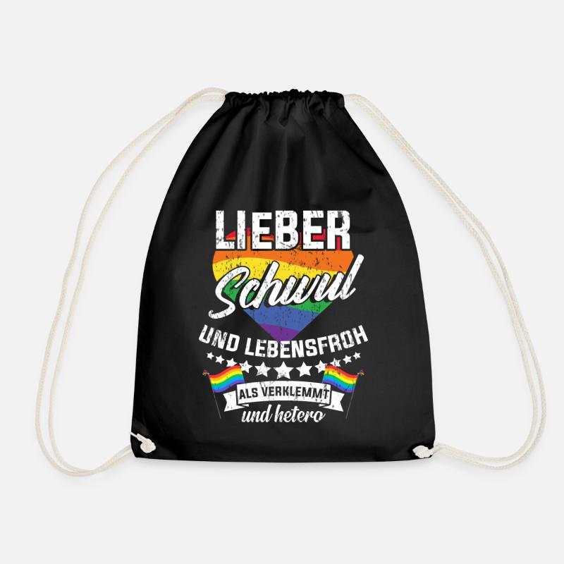 Homosexuell Outing - Turnbeutel - Schwarz
