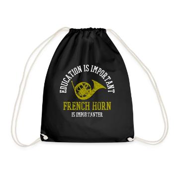 Français instrument Corne - Sac de sport léger - noir - Devant