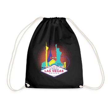 Las Vegas USA Casino Games Evening Gift Shirt - Drawstring Bag - black - Front