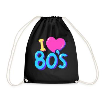 80's - Sac de sport léger - noir - Devant