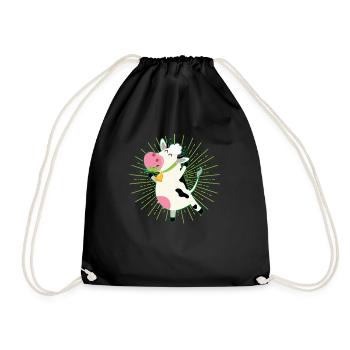 Herbe de vache mangent acclamations - Sac de sport léger - noir - Devant