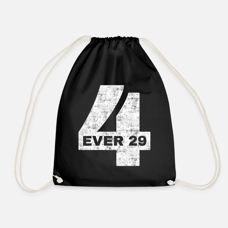Forever 29 witziges Geburtstagsshirt für immer 29 - Turnbeutel - Schwarz