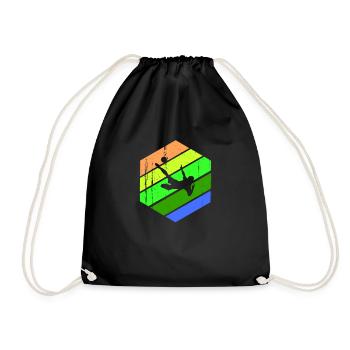 Footballeur Recul Footballeur Rétro - Sac de sport léger - noir - Devant