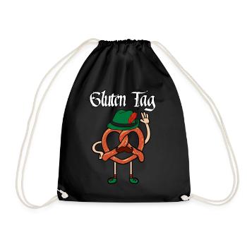 Gluten Tag - Turnbeutel - Schwarz - Vorne