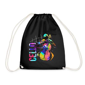 Cello - Turnbeutel - Schwarz - Vorne