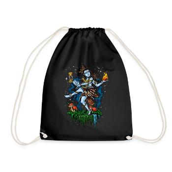 Lord Shiva Dancing Nataraja Hindu God - Drawstring Bag - black - Front