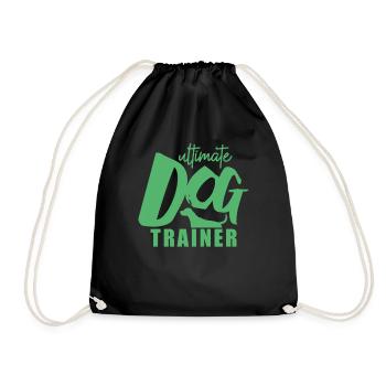 Hundeschule Hund Hundetrainer Trick Hundeerziehung - Turnbeutel - Schwarz - Vorne