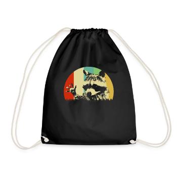 Voleur de rongeur cadeau animal mignon - Sac de sport léger - noir - Devant