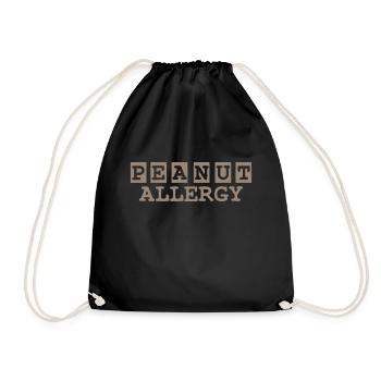 peanut - Drawstring Bag - black - Front