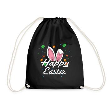 Pâques lapin de Pâques de Pâques de Pâques - Sac de sport léger - noir - Devant