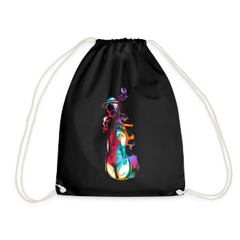 Cadeau de contrebasse - Sac de sport léger - noir - Devant