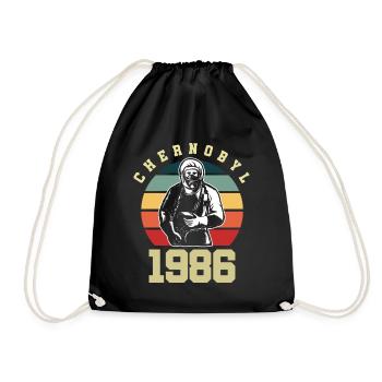 Chernobyl nuclear power plant environmental protection disaster - Drawstring Bag - black - Front