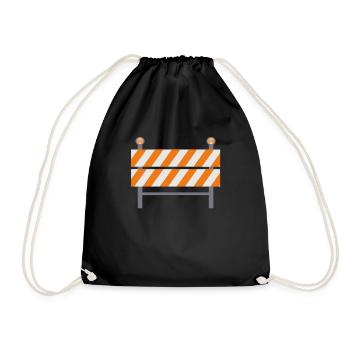construction worker - Drawstring Bag - black - Front