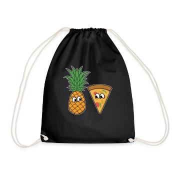 Pizza - Drawstring Bag - black - Front