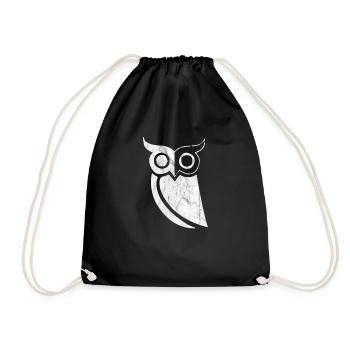 Owl owl - Drawstring Bag - black - Front