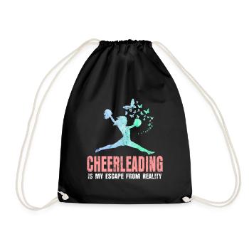 Cheerleading - Drawstring Bag - black - Front