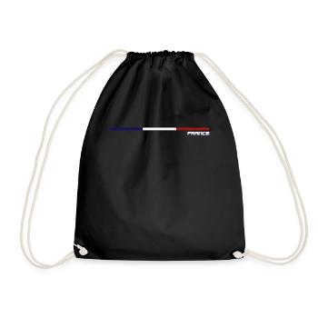 Drapeau Français - Sac de sport léger - noir - Devant