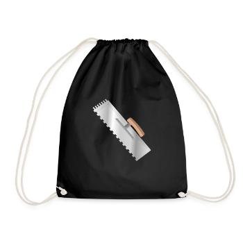 Spatula trowel tool construction site - Drawstring Bag - black - Front