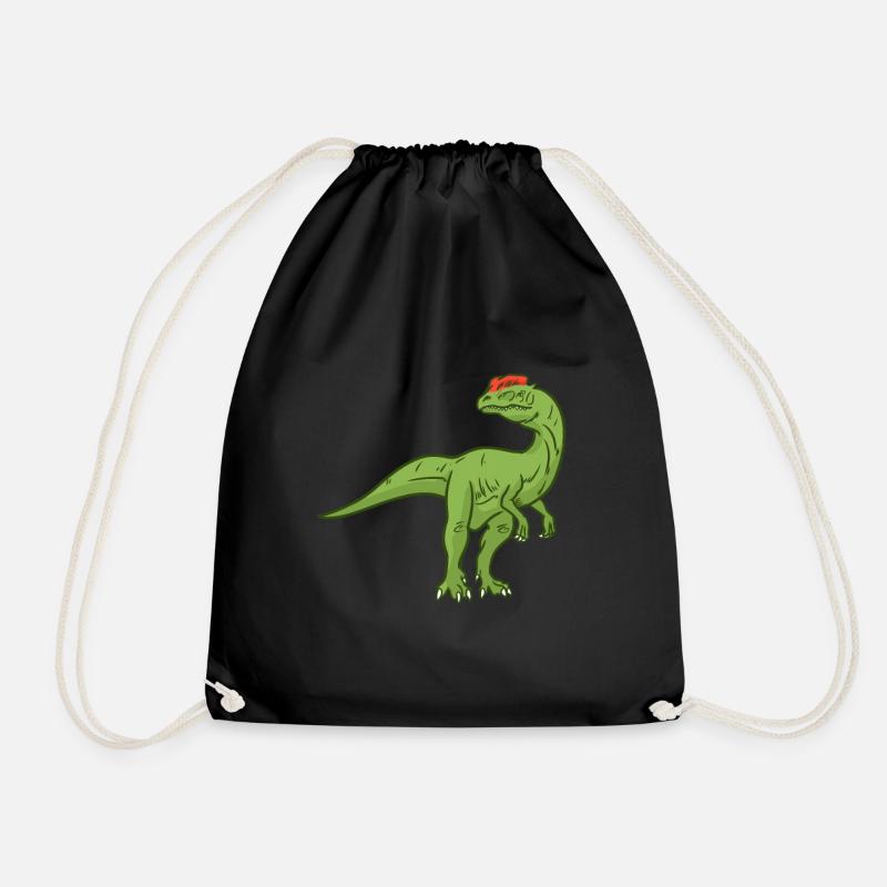 Dilophosaurus Dinosaurier Geschenk - Turnbeutel - Schwarz