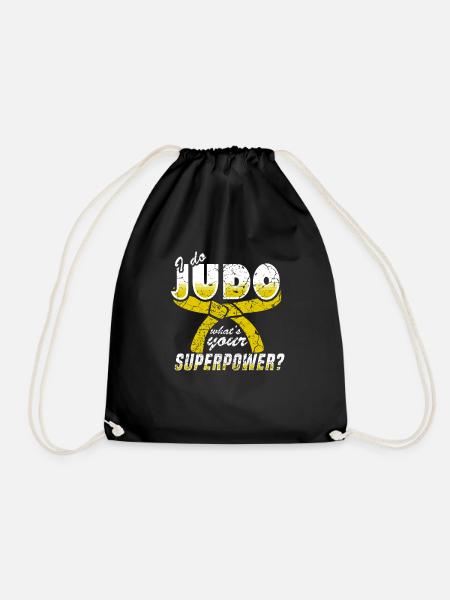 judo - Drawstring Bag - black