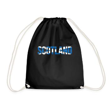 Scotland Lettering Flag - Drawstring Bag - black - Front