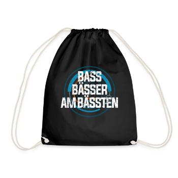Musikinstrument Bass - Turnbeutel - Schwarz - Vorne