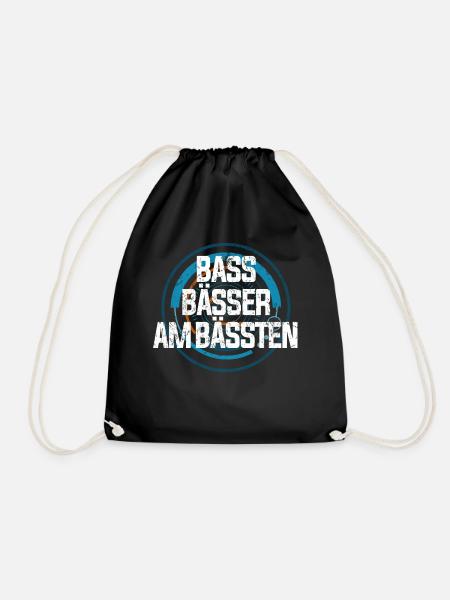 Musikinstrument Bass - Turnbeutel - Schwarz