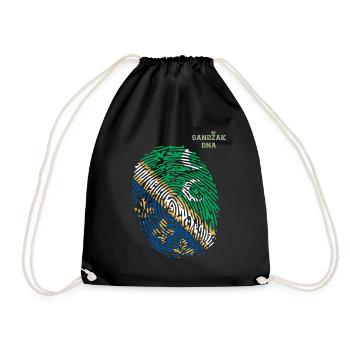Sandzak DNA Proud Sandzak Roots - Drawstring Bag - black - Front