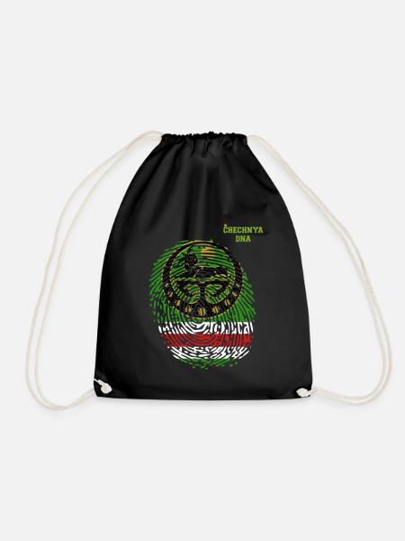 ADN de Tchétchénie. Drapeau tchétchène. Racines tchétchènes - Sac de sport léger - noir