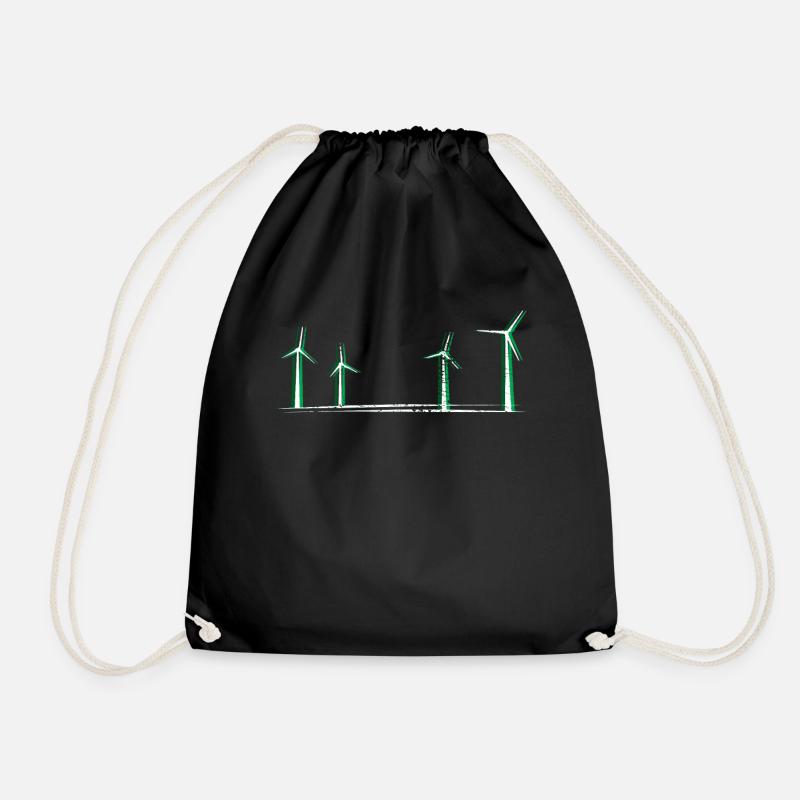l'énergie éolienne - Sac de sport léger - noir