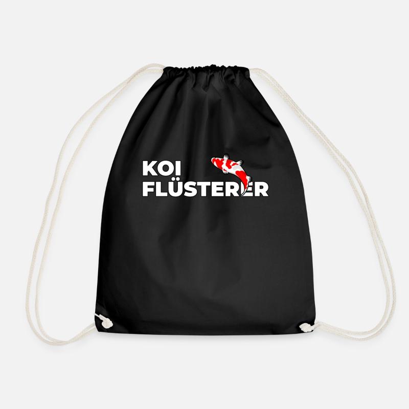 Koi Flüsterer lustiges Geschenk - Turnbeutel - Schwarz