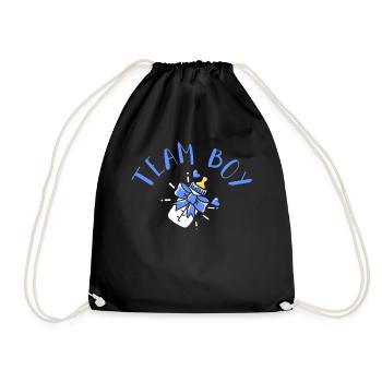 Gender revelation team boy boy - Drawstring Bag - black - Front