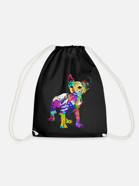 Sphynx gift - Drawstring Bag - black