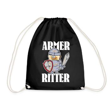Armer Ritter, Frech Toast - Turnbeutel - Schwarz - Vorne